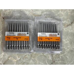 20 Pcs T20 Magnetic Torx Screwdriver Bits, 1/4 Inch Hex Shank 3-inch Length S2